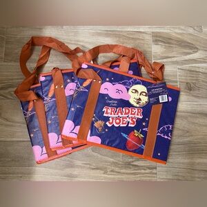 Trader Joes ❤️(3) Stand Up Collapsible Tote Bag NWT